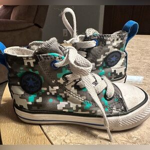 Converse All Stars Toddler High-Top Sneakers - Gray and Teal